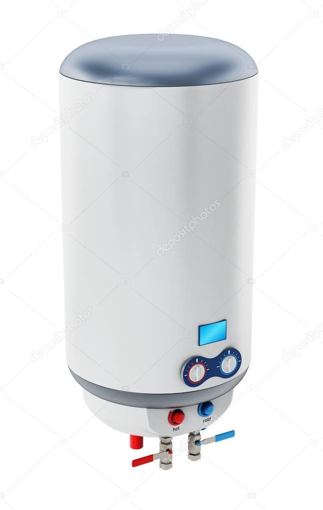 Water heater isolated on white background. 3D illustration