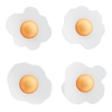 Beyaz arka planda izole edilmiş yumurta. 3B illüstrasyon