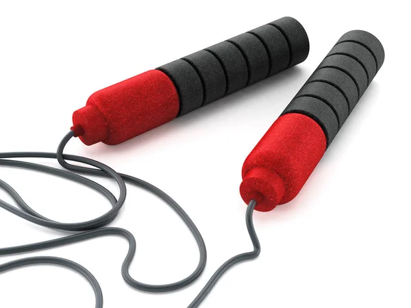 Skipping rope isolated on white background. 3D illustration — Stock Photo, Image