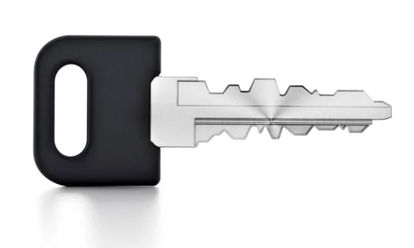 Klucz na białym tle. ilustracja 3D — Zdjęcie stockowe