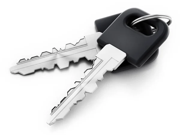 Keys isolated on white background. 3D illustration — Stock Photo, Image