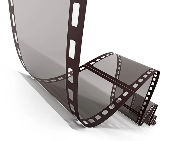 Retro filmový pás izolovaných na bílém pozadí. 3D obrázek — Stock fotografie