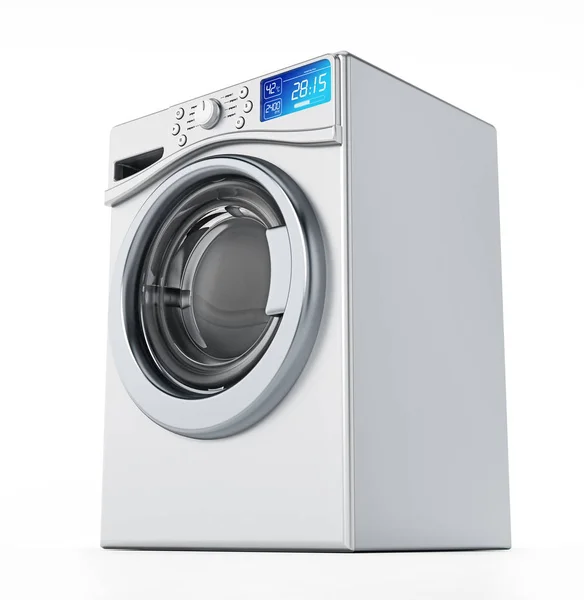 Washing machine isolated on white background. 3D illustration — Stock Photo, Image