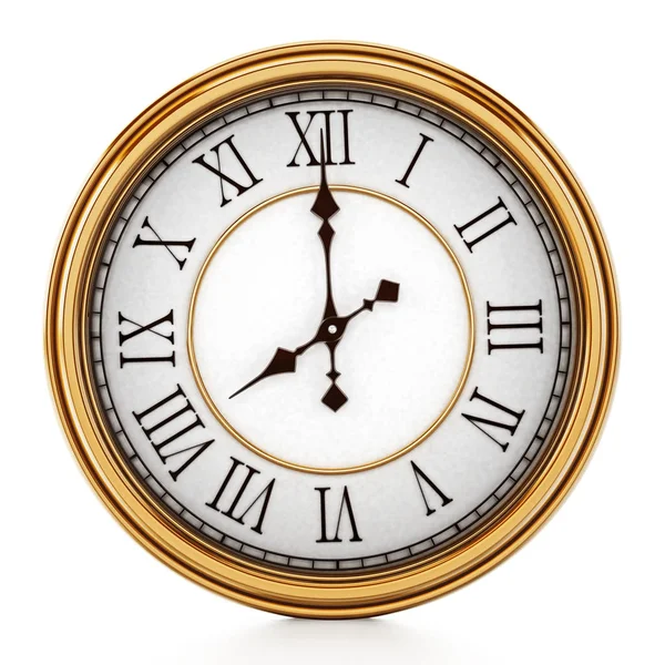 Vintage clock split in half. 3D illustration — Stock Photo, Image