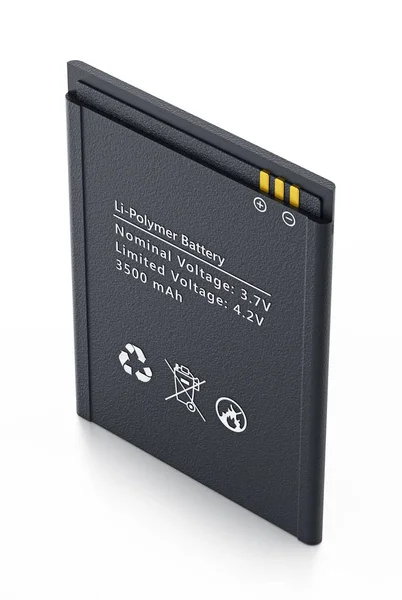 Batería de iones de litio para smartphone de repuesto. Ilustración 3D — Foto de Stock