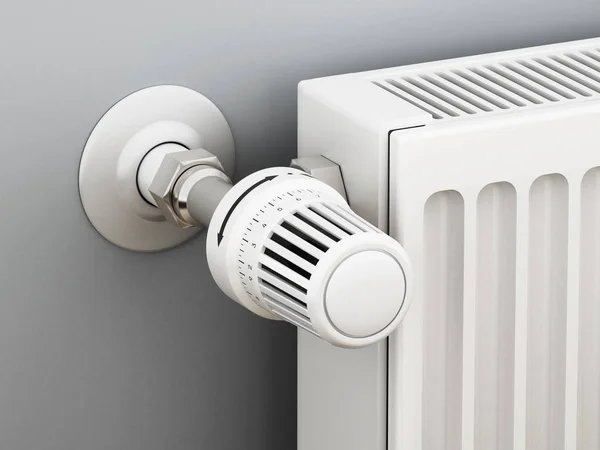 Thermostat radiateur réglable. Illustration 3D — Photo