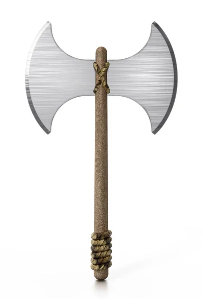 Vintage axe geïsoleerd op witte achtergrond. 3D illustratie — Stockfoto