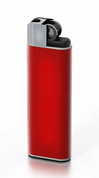 Generic red lighter isolated on white background. 3D illustration — Stock Photo, Image