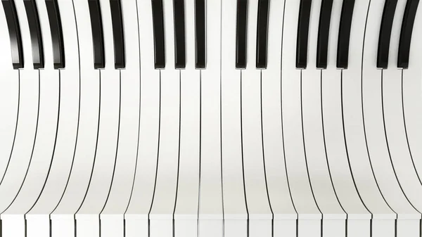 Abstraktní pozadí klávesy klavíru. 3D obrázek — Stock fotografie