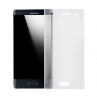 Smartphone ve temperli cam ekran koruyucusu. 3D çizim