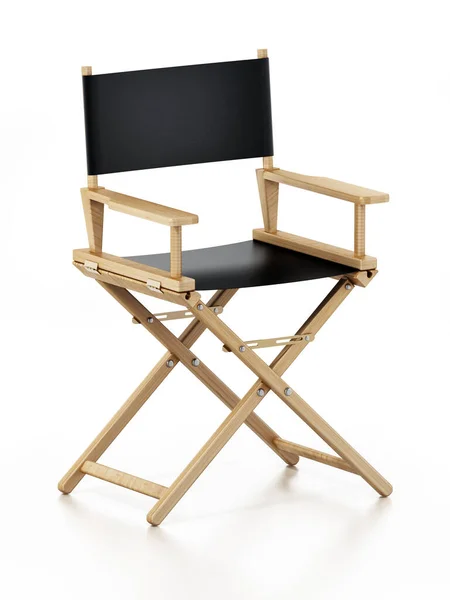 Krzesło reżysera odizolowane na białym tle. Ilustracja 3D — Zdjęcie stockowe