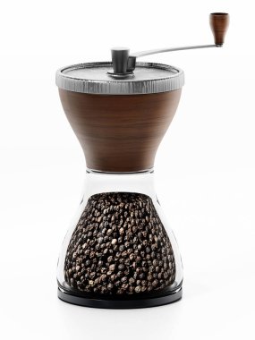 Beyaz arka planda izole edilmiş biber fabrikası. 3d illüstrasyon