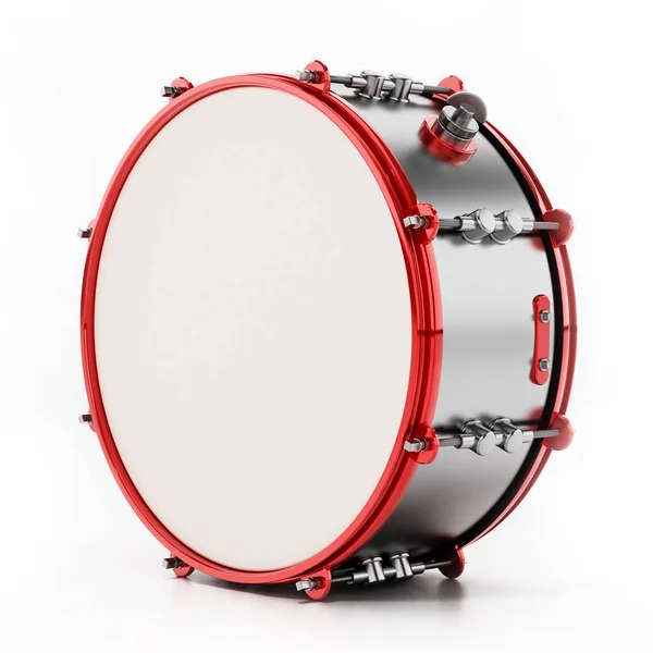 Snare drum isolated on white background. 3D illustration — 图库照片