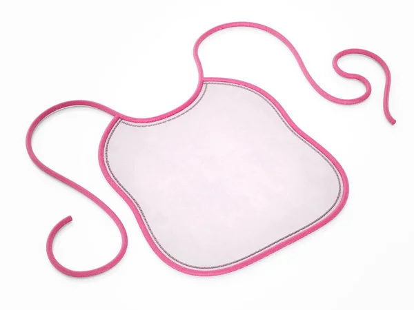 Delantal de bebé rosa aislado sobre fondo blanco. Ilustración 3D —  Fotos de Stock