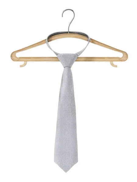 Necktie hanging on the cloth hanger. 3D illustration — Stock Photo, Image