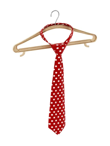 Krawat wiszący na wieszaku. Ilustracja 3D — Zdjęcie stockowe