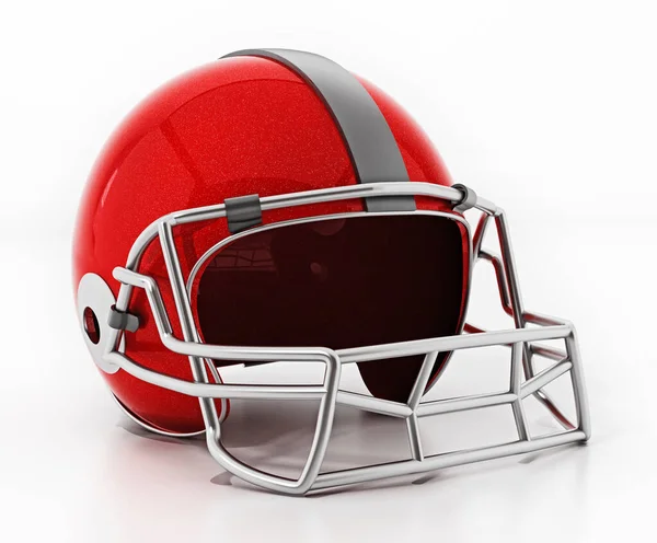 Red Football Helmet Isolated White Background Illustration — Stock Photo, Image