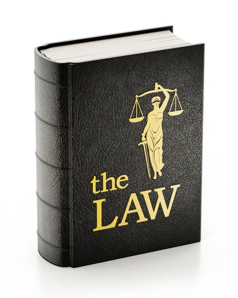 Black Book Entitled Law Illustration — Stock Photo, Image