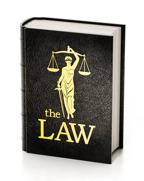 Černá Kniha Názvem Zákon Ilustrace — Stock fotografie