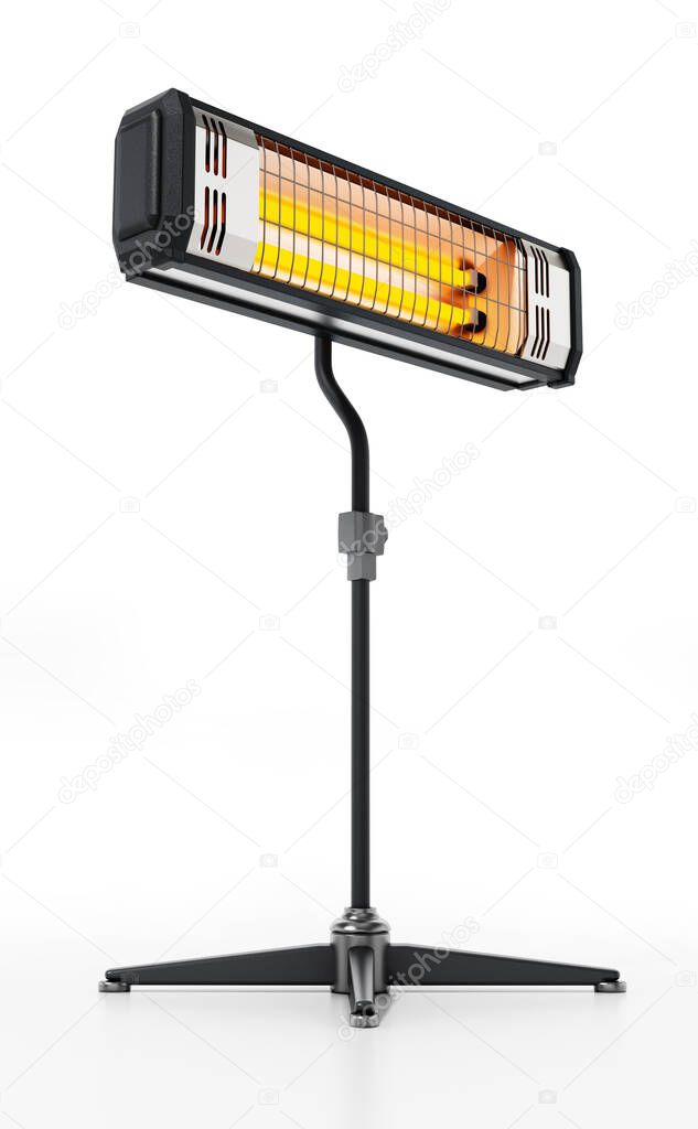 Infrared heater isolated on white background. 3D illustration.