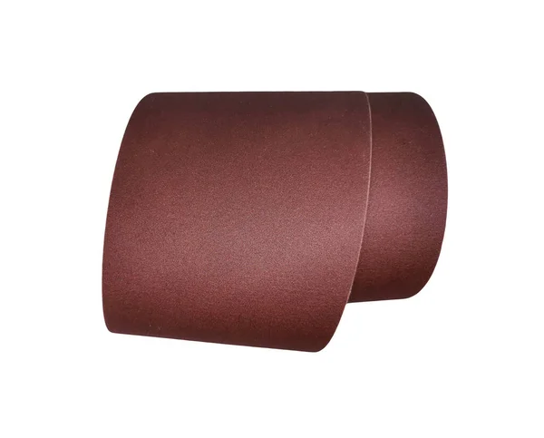 Closeup two sandpapers isolated on white background without shadow. A new red sandpaper — Stock Image Closeup Two Sandpapers Isolated White Background Shadow New Red Sandpaper Stock Photo