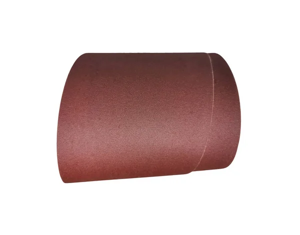 Closeup sandpapers isolated on white background without shadow. A new red sandpaper — Stock Image Closeup Sandpapers Isolated White Background Shadow New Red Sandpaper Royalty Free Stock Images