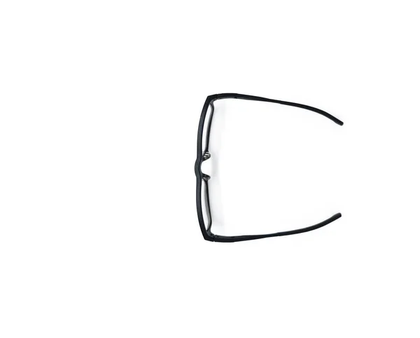 Stilvolle Schwarze Brille Isoliert Auf Weißem Hintergrund Einrahmige Brille Mit — Stockfoto