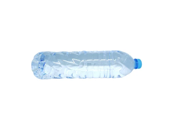 Single Plastic Water Bottle Isolated White Background — Stock Photo, Image