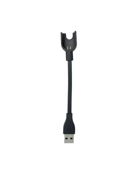 Enkelvoudige Usb Kabel Geïsoleerd Witte Achtergrond Een Zwarte Oplaadkabel — Stockfoto