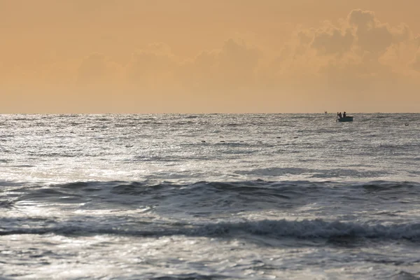 Fishing coracles on sea, tribal boats at fishing village — Stock Photo, Image