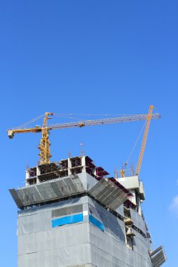 Makina vinç sanayi bina inşaat sitesinde