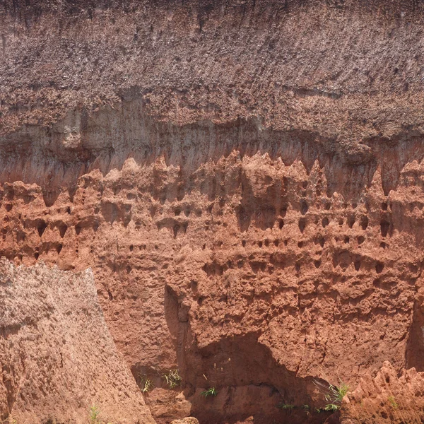 鉄鉱石からの土の質を地球鉱山の鉱業 — ストック写真