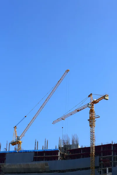 Machinery crane working in construction site building industry — Stock Photo, Image