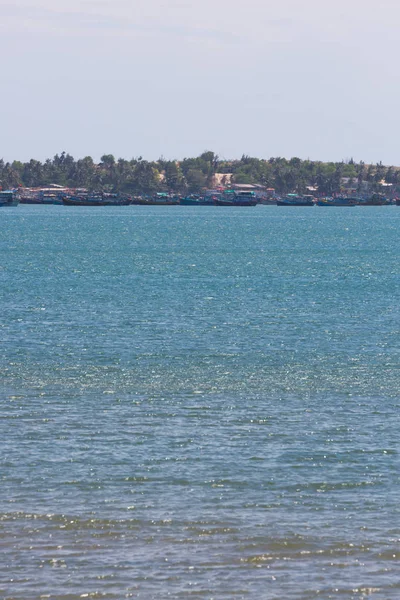 Pesca náutica coráculos en el mar, barcos tribales — Foto de Stock