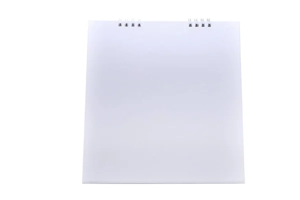 Pagina vuota del calendario desktop isolata su sfondo bianco — Foto Stock