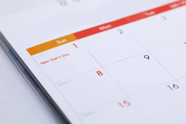 Calendario de escritorio calendario en blanco de 1 enero 2017 —  Fotos de Stock