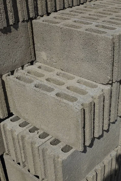 混凝土砌块建筑材料 — 图库照片