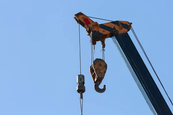 Gancho de construcción de grúa de maquinaria —  Fotos de Stock