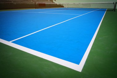 mavi ve yeşil tenis kortu