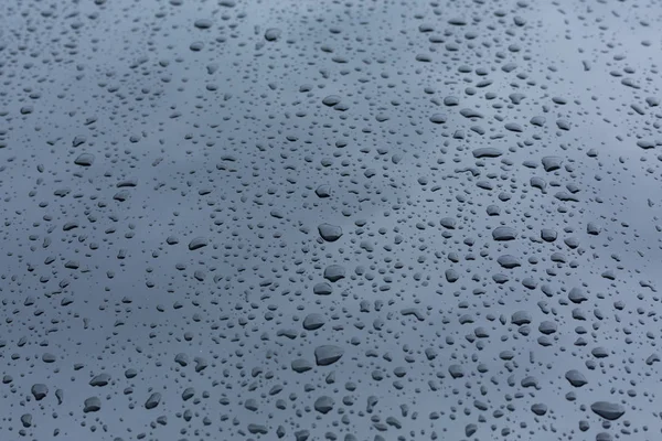 Rain drops on car with glass coating protection skin — Stock Photo, Image