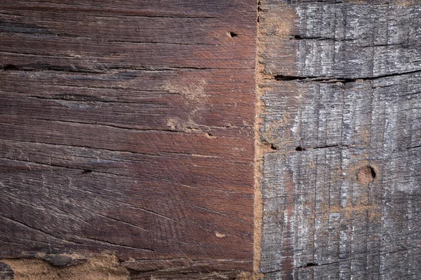 Madera envejecida envejecida textura de la superficie de grano áspero fondo — Foto de Stock