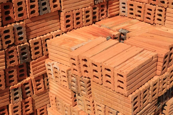 Ladrillo bloque de material de construcción en la industria de la construcción —  Fotos de Stock