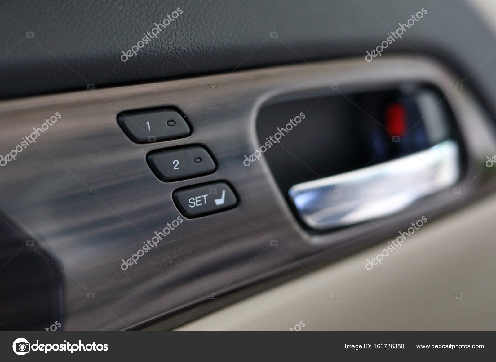 Memory Seat Technology Inside Luxury Vehicle Car Stock