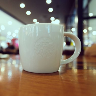 Chiangmai, Tayland, 29 Haziran 2017. Starbucks kahve fincanı