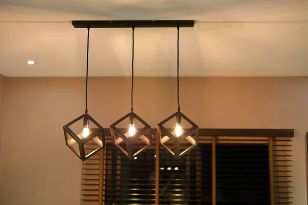 Light bulb modern design interior decoration in home — Stock Photo, Image