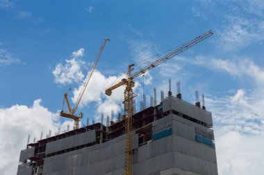 inşaat vinç inşaat sanayi, şehirde gökdelen