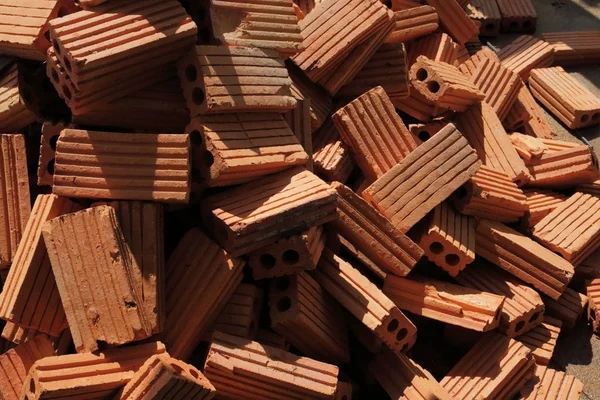 Bloque de ladrillo en la industria de la construcción —  Fotos de Stock