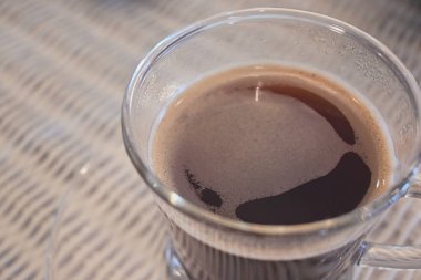 Kafede sıcak americano kahvesi.