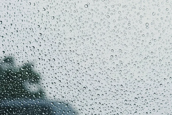 Water rain drop on glass window — Stock Photo, Image