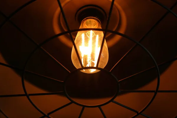 warm light Incandescent bulb interior decoration design of vintage style